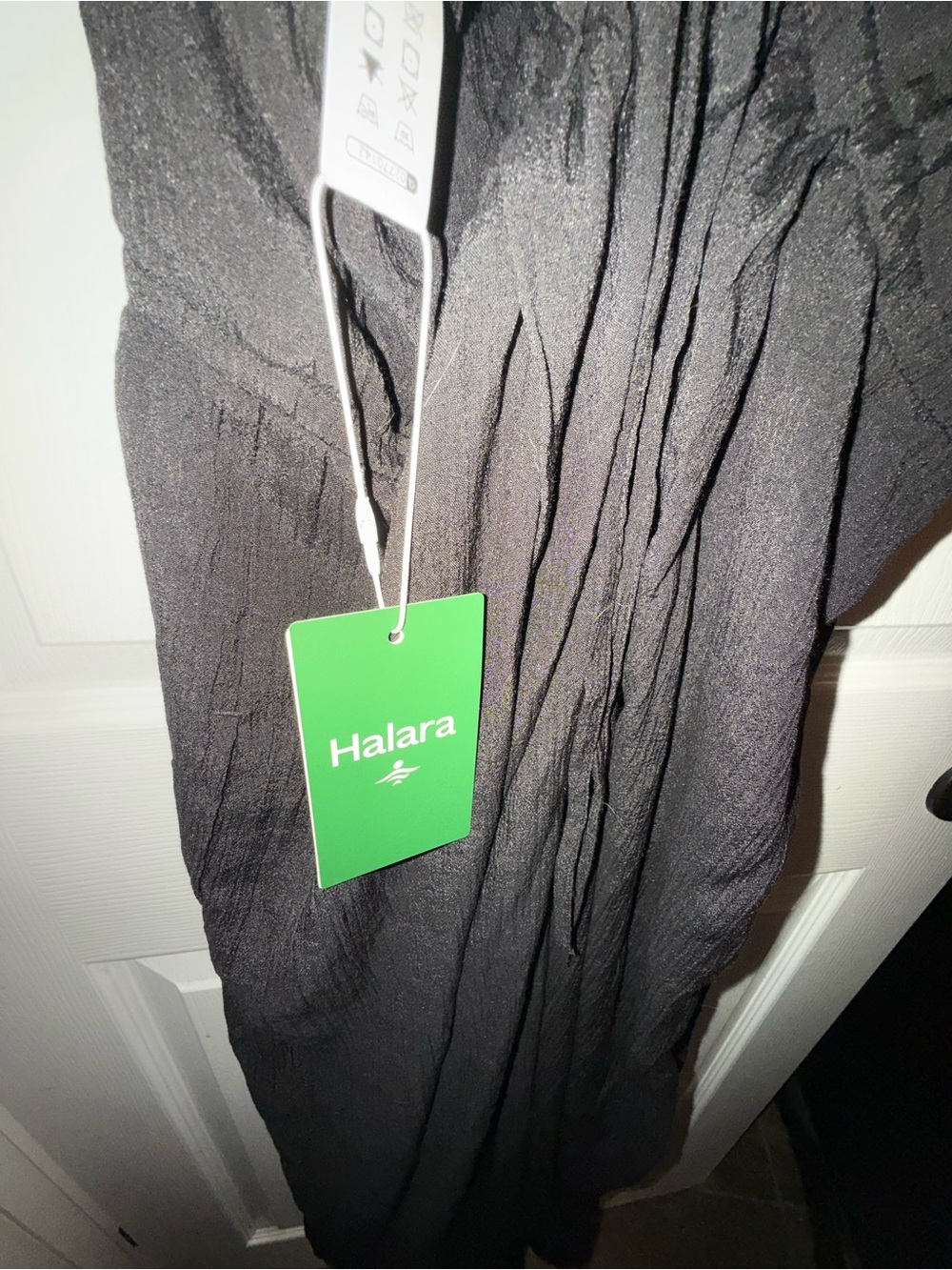 Halara Black Crinkled XL Petite jumpsuit